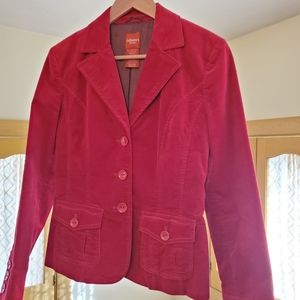 Olsen Europe Red Velvet Blazer
